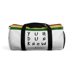 Coodeh Duffel Bag (YuhDunKnow-WHT) - Coodeh Lifestyle