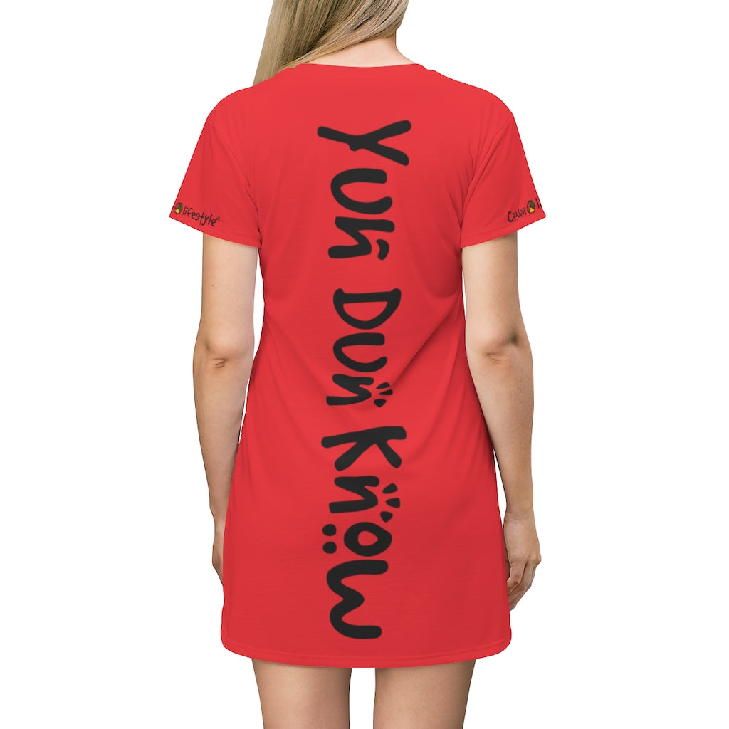 T-Shirt Dress (AWD-YDK-RED) - Coodeh Lifestyle