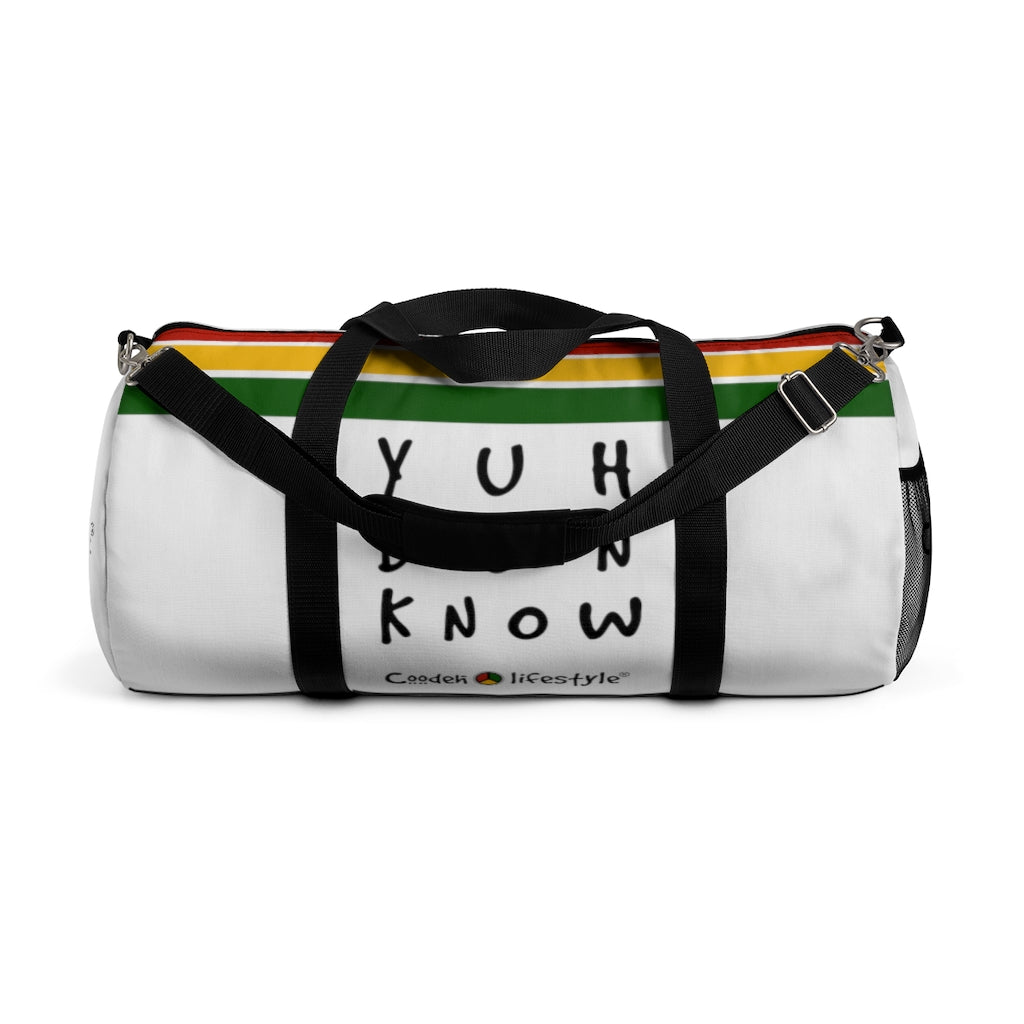 Coodeh Duffel Bag (YuhDunKnow-WHT) - Coodeh Lifestyle