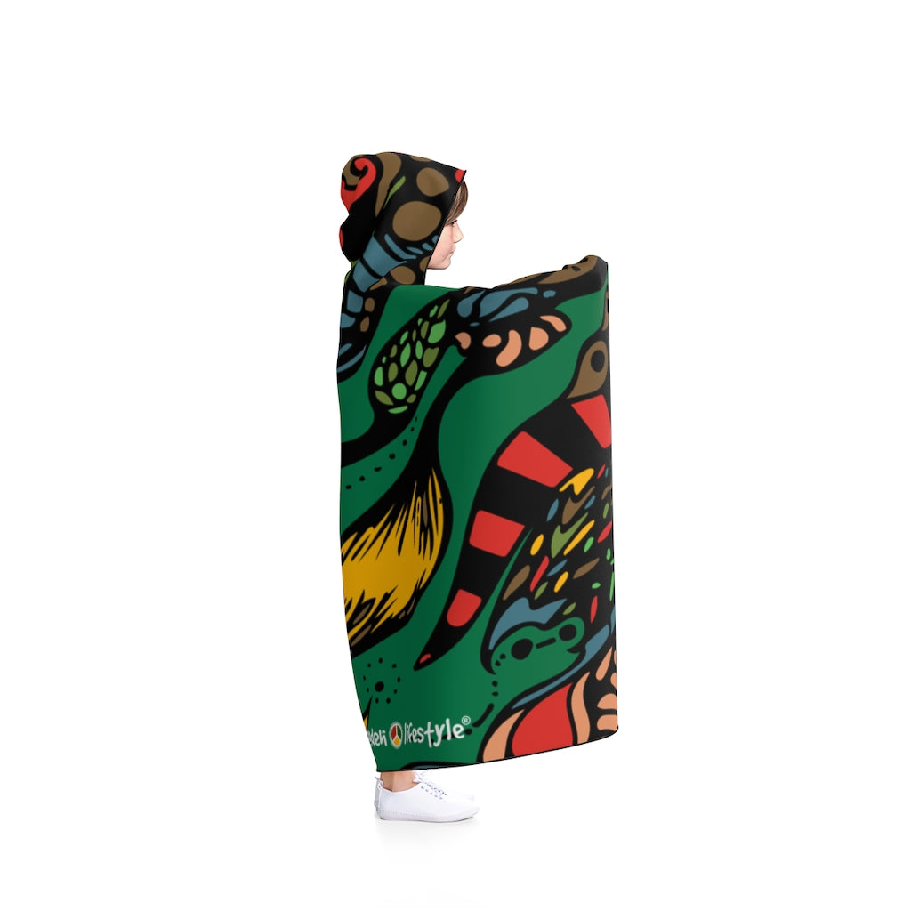 Hooded Blanket (Multi-Abstract1) - Coodeh Lifestyle