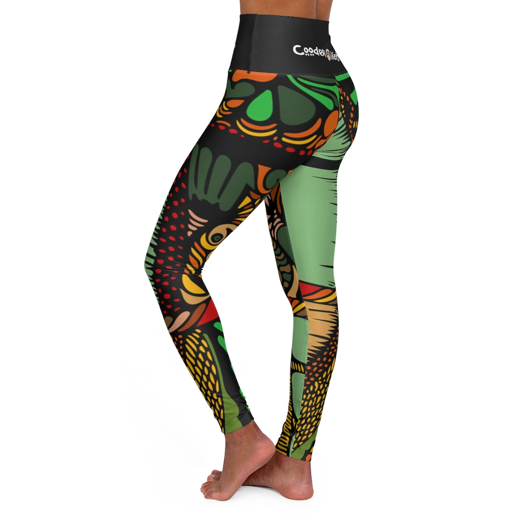 High Waisted Yoga Leggings (Multi-Art) - Coodeh Lifestyle