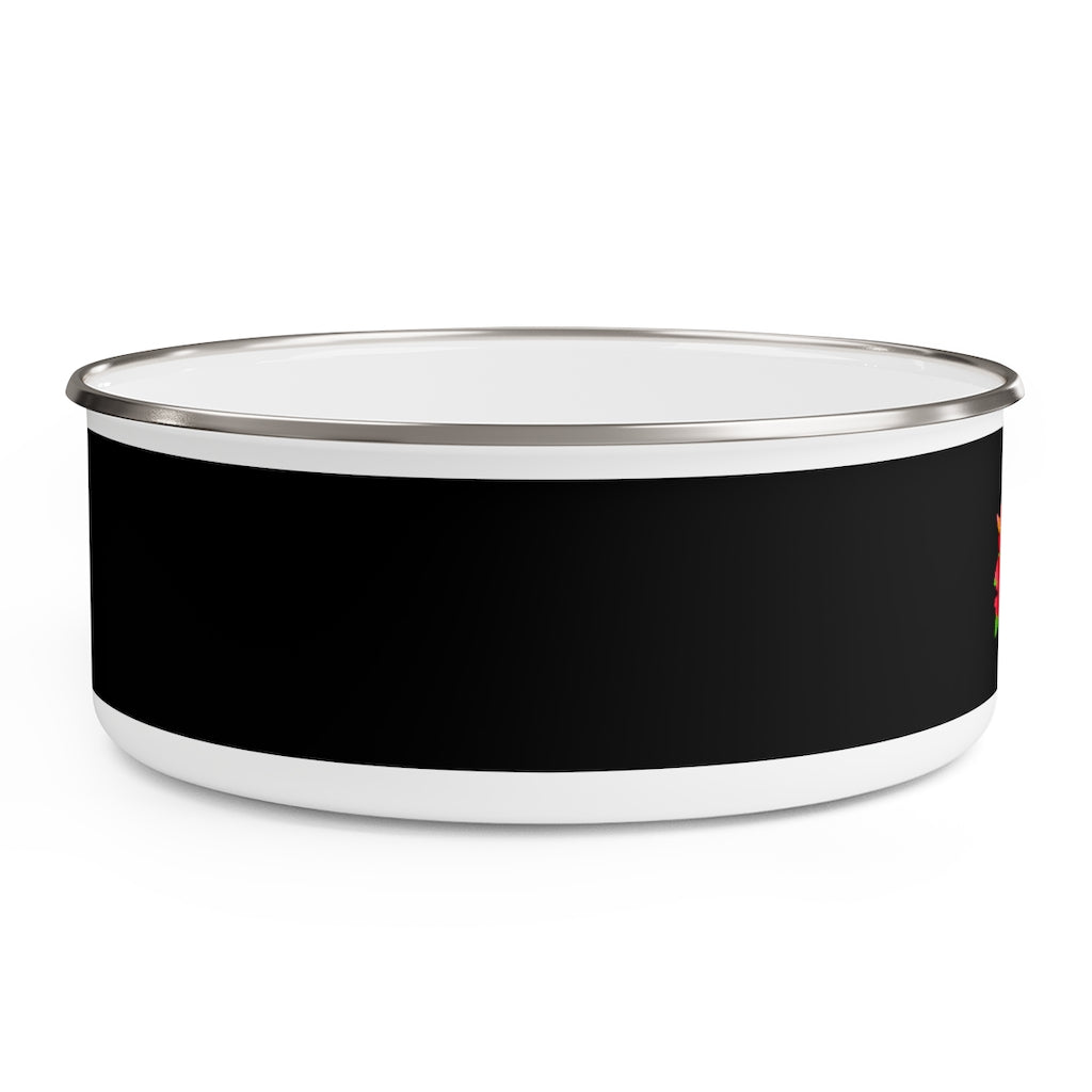 Enamel Bowl (FLWR-BLK) - Coodeh Lifestyle