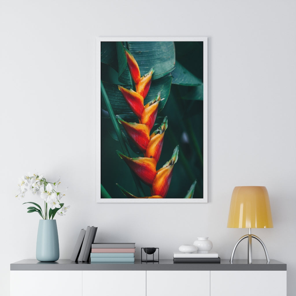 Premium Framed Vertical Poster (Red Plant) - Coodeh Lifestyle