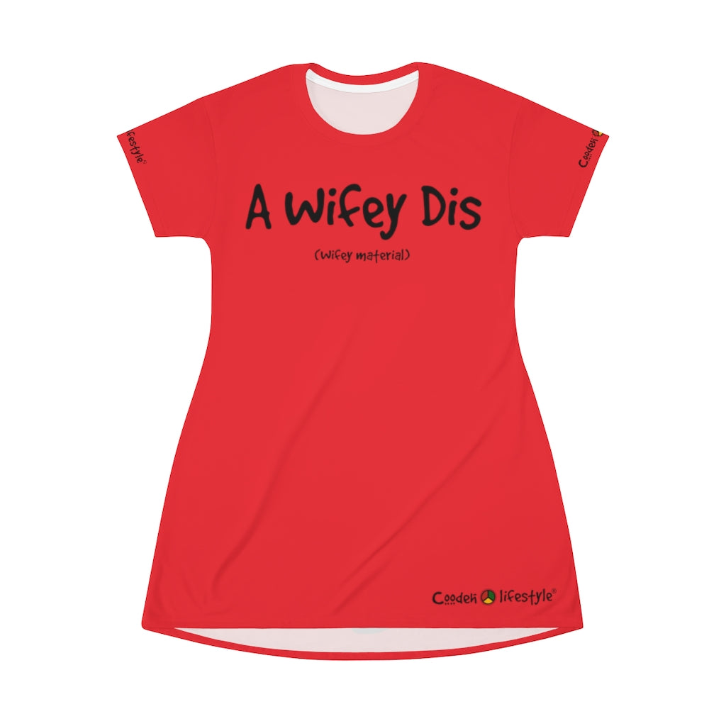 T-Shirt Dress (AWD-YDK-RED) - Coodeh Lifestyle