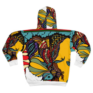 Unisex Zip Hoodie (Multi-Art2-WHT-AAF) - Coodeh Lifestyle