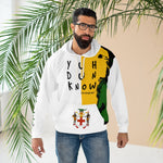 Load image into Gallery viewer, Unisex Pullover Hoodie (YuhDunKnow-JACOA-WHT) - Coodeh Lifestyle
