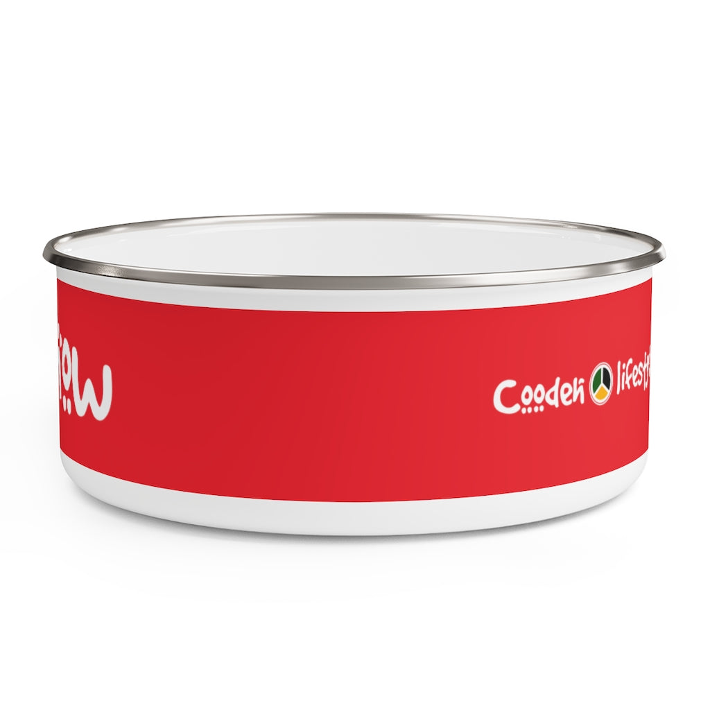 Enamel Bowl (YuhDunKnow-RED) - Coodeh Lifestyle