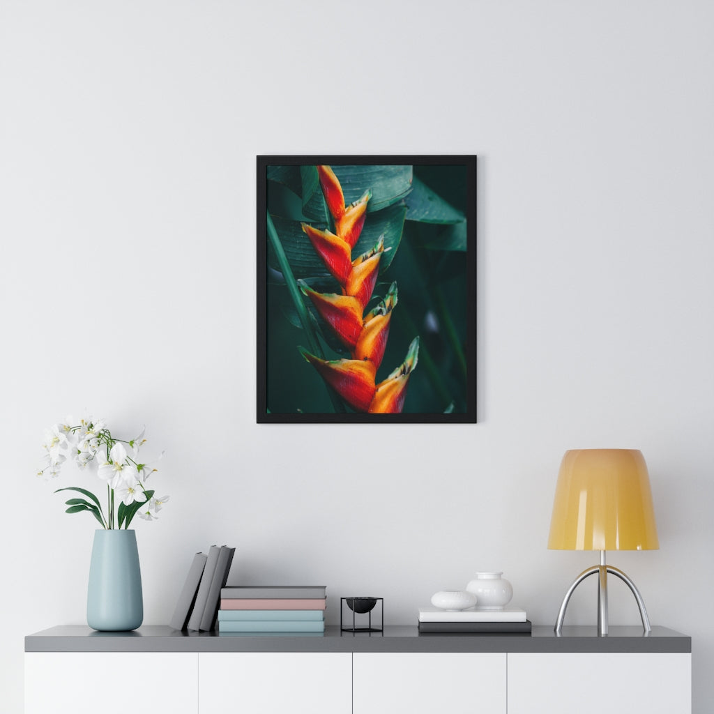 Premium Framed Vertical Poster (Red Plant) - Coodeh Lifestyle