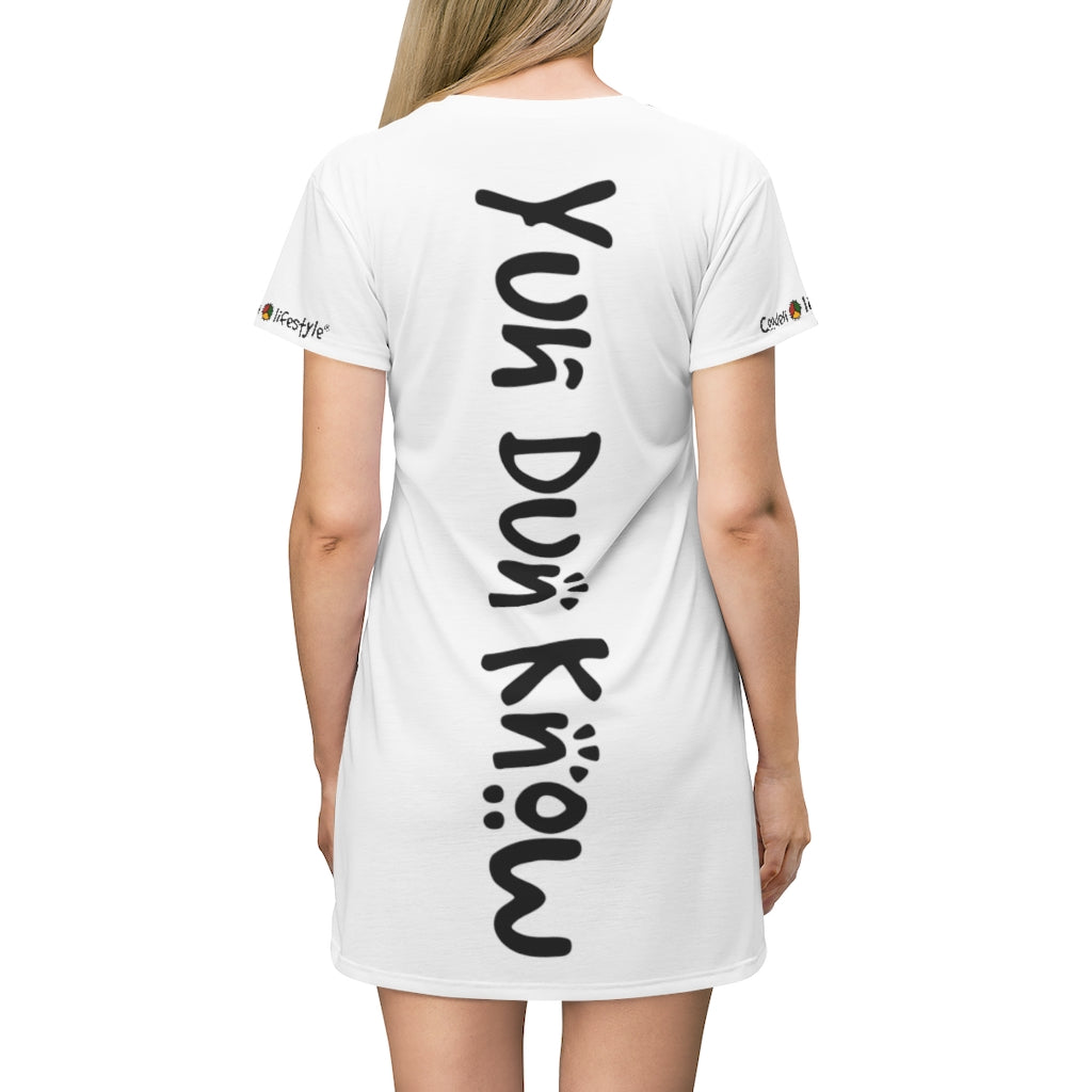 Copy of T-Shirt Dress (AWD-GOOD-WHT) - Coodeh Lifestyle