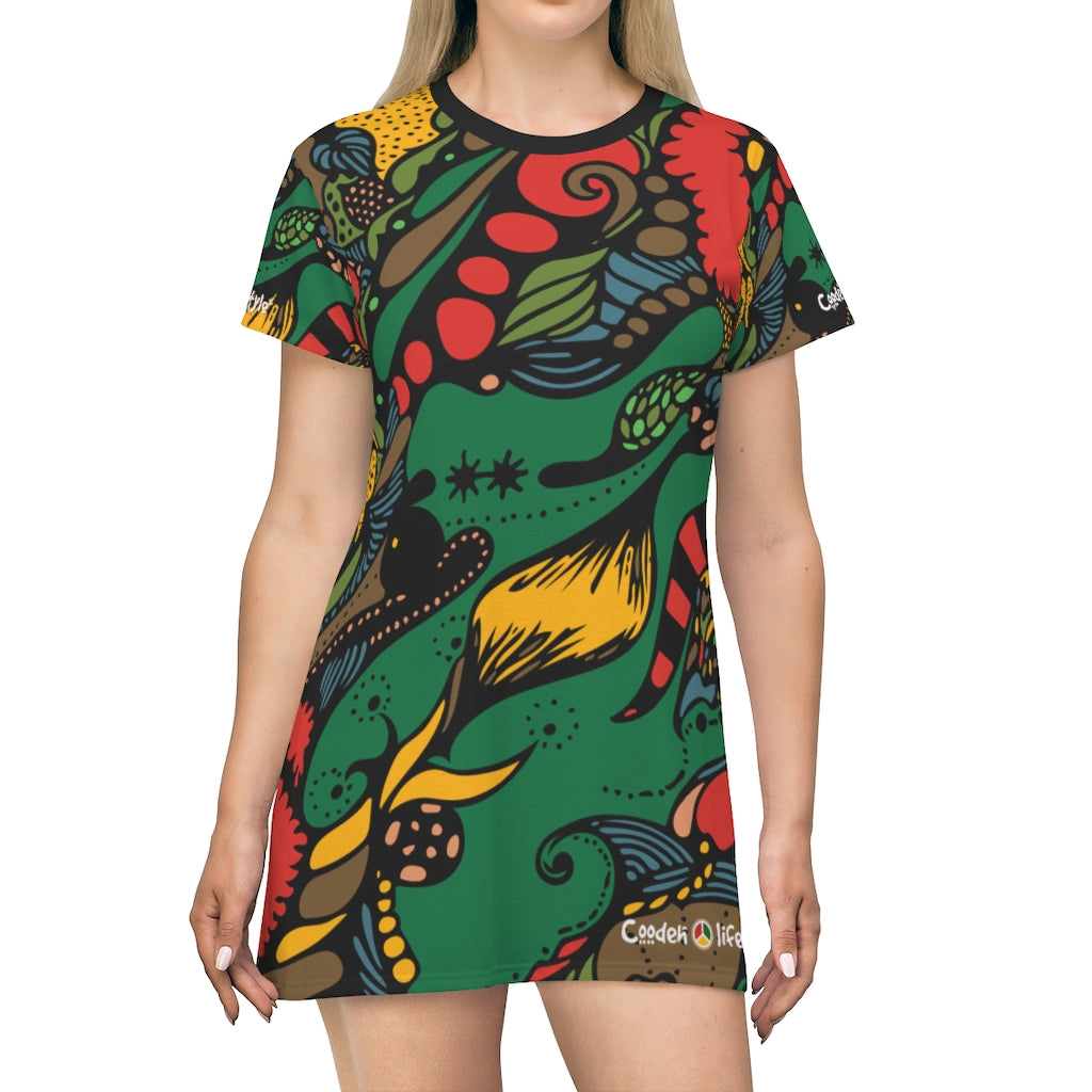 T-Shirt Dress (Multi-Art) - Coodeh Lifestyle