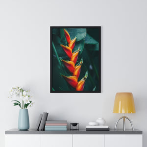 Premium Framed Vertical Poster (Red Plant) - Coodeh Lifestyle