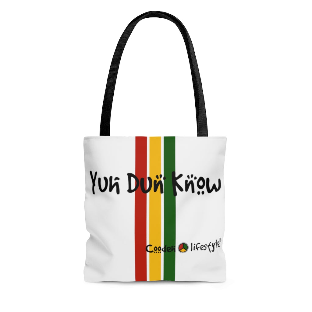 Coodeh Tote Bag (YuhDunKnow-WHT) - Coodeh Lifestyle