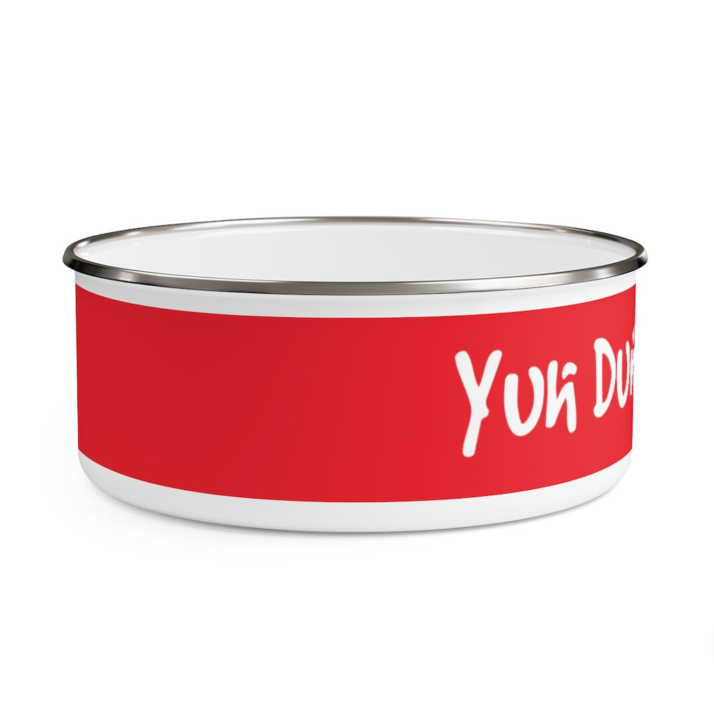 Enamel Bowl (YuhDunKnow-RED) - Coodeh Lifestyle