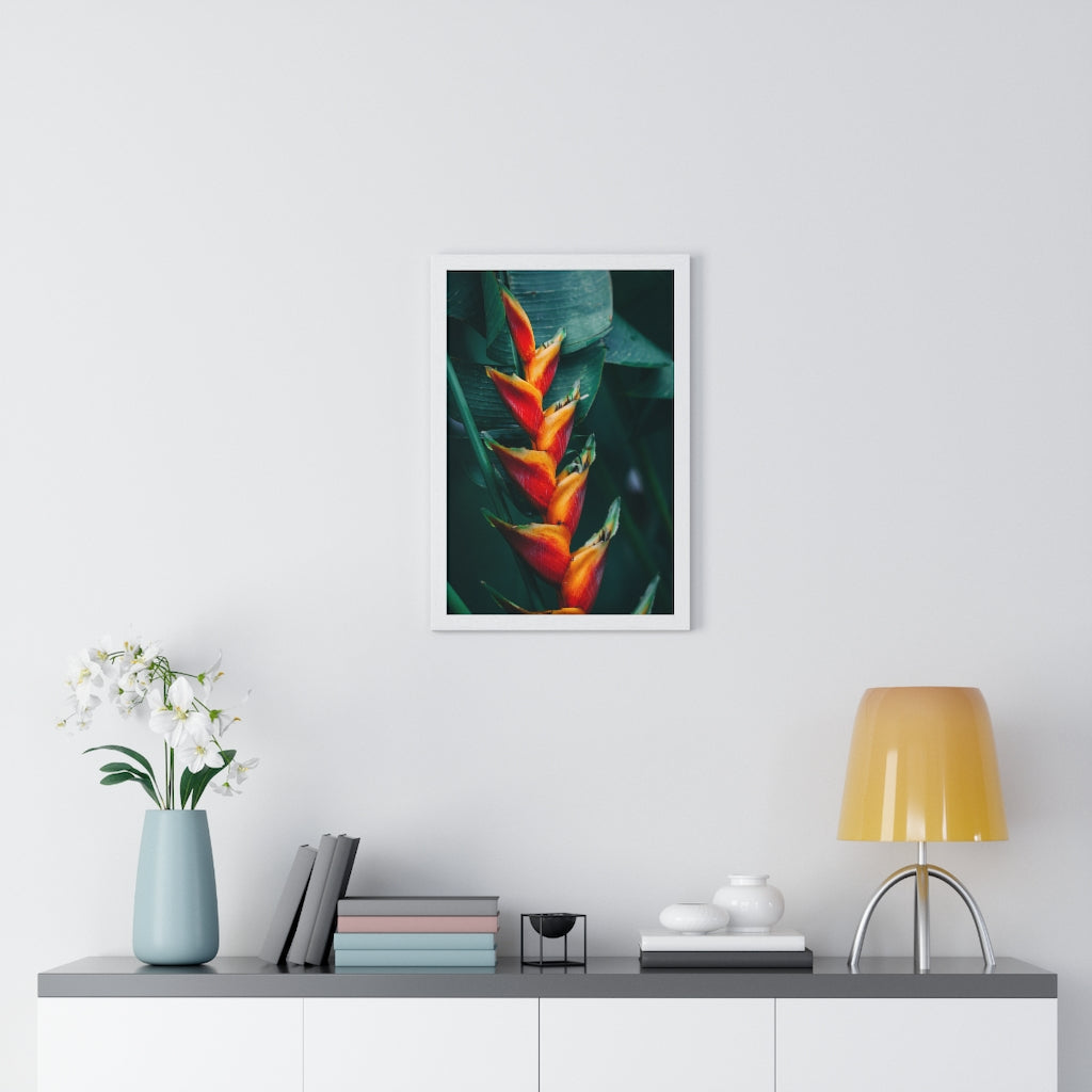 Premium Framed Vertical Poster (Red Plant) - Coodeh Lifestyle