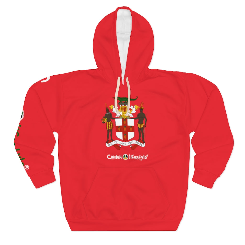 Unisex Pullover Hoodie (JA-COA-RED) - Coodeh Lifestyle