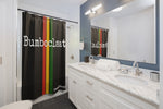 Load image into Gallery viewer, Shower Curtain (BUMB-PAN-BLK) - Coodeh Lifestyle
