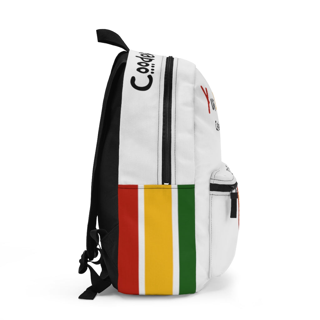 Coodeh Backpack (YuhDunKnow-WHT) - Coodeh Lifestyle