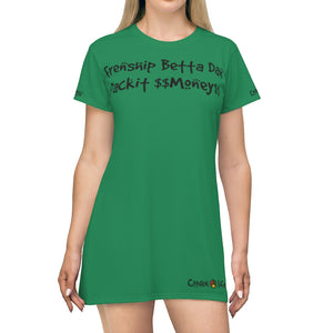 T-Shirt Dress (Custom-FBDPM-GRN) - Coodeh Lifestyle