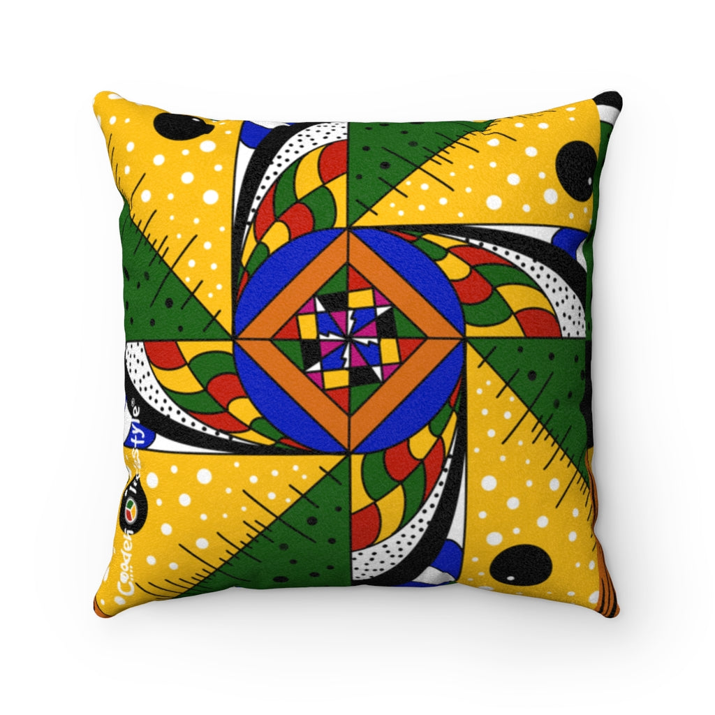 Coodeh Faux Suede Square Pillow (GEO-Art) - Coodeh Lifestyle