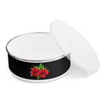 Load image into Gallery viewer, Enamel Bowl (FLWR-BLK) - Coodeh Lifestyle
