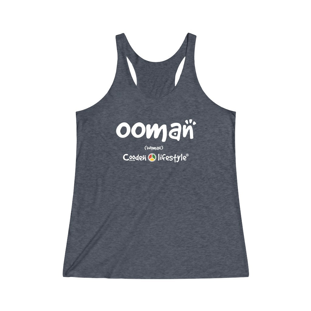 Women's Tri-Blend Racerback Tank (OOMAN) - Coodeh Lifestyle