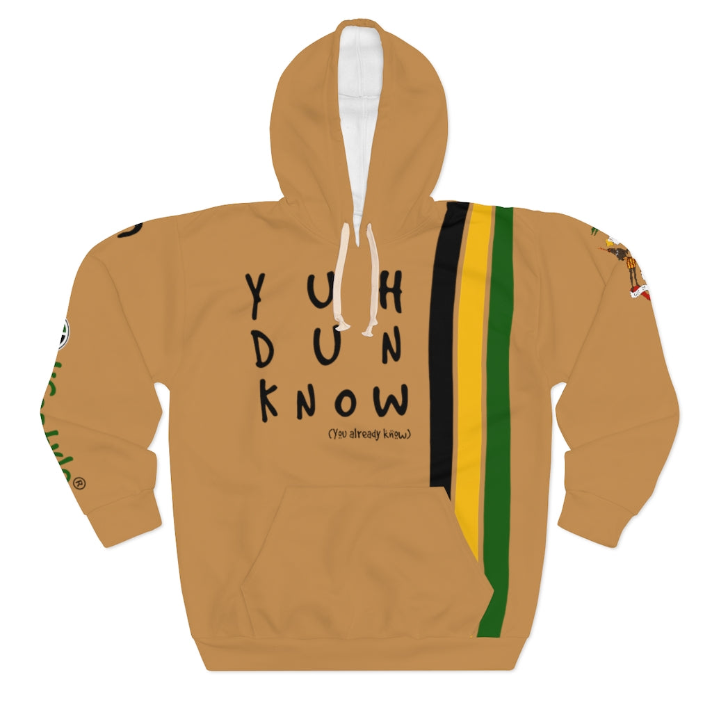 Unisex Pullover Hoodie (YuhDunKnow-BRWNJACOL) - Coodeh Lifestyle