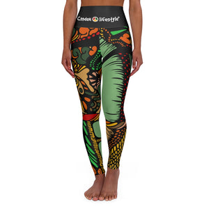 High Waisted Yoga Leggings (Multi-Art) - Coodeh Lifestyle