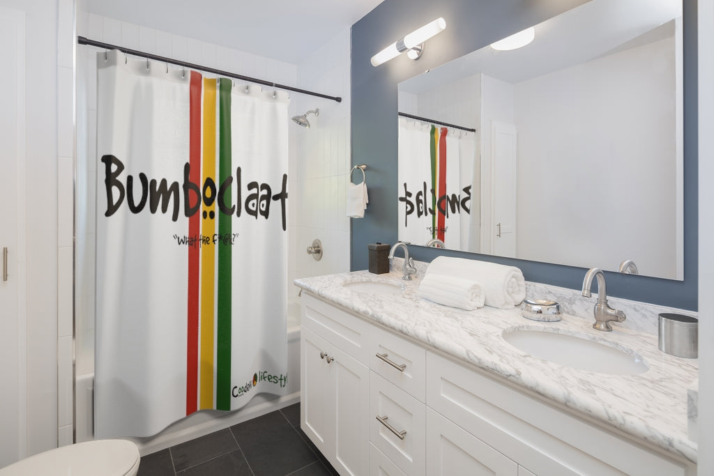 Shower Curtain (BUMB-PAN-WHT) - Coodeh Lifestyle